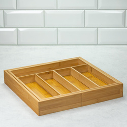 Wkład do szuflad rozsuwany, bambus 5x31,5x5cm Kinghof KH-1218