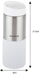 Kubek termiczny, biały, 420ml Klausber KB-7635