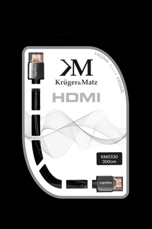 Kabel HDMI - HDMI wtyk-wtyk (A-A) 3.0m Kruger&Matz 4K