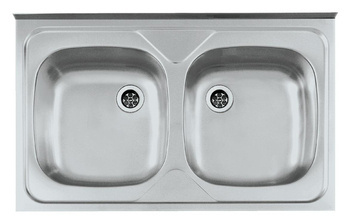 PRIMAL 40 zlewozmywak nakładany len z syfonem ALVEUS (1124507)