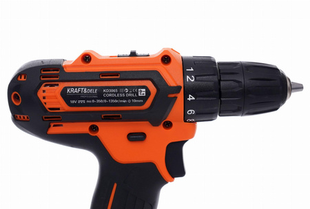 Wkrętarka wiertarka 18V Li-Ion KD3065 - KRAFT&DELE