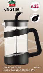 Zaparzacz tłokowy, szkło 0,35l Kingho KH-1397