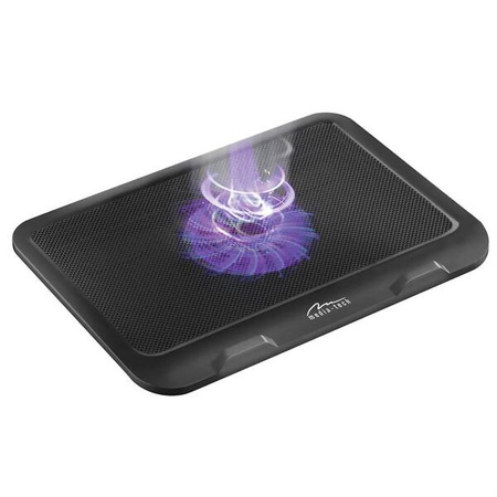 SILENT COOLING PAD - Podkładka chłodząca dla laptopów 15,6" i mniejszych, cichy & wydajny wiatrak 13,5cm, przelotowy port USB, podświetlenie