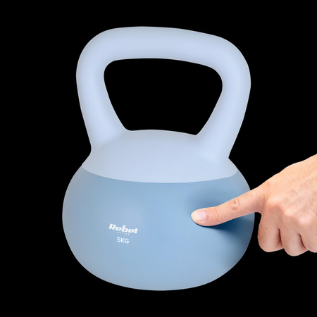 Soft Kettlebell miękki winylowy 5kg REBEL ACTIVE