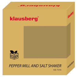Młynek do soli i pieprzu, czarny Klausber KB-7594
