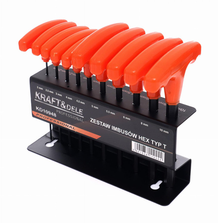 Zestaw 10 imbusów na stojaku KD10948 - KRAFT&DELE
