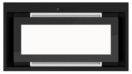 Okap AKPO WK-12 EVITA CZARNY PÓŁMAT 60 CZARNE SZKŁO 450