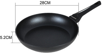 Patelnia, Ø28cm, czarny Klausber KB-7690