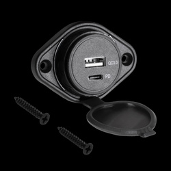 Ładowarka samochodowa USB+USB typu C z funckją Quick Charge i Power Delivery