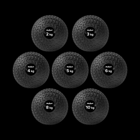 Mała piłka lekarska do ćwiczeń rehabilitacyjna Slam Ball 23cm 15kg, REBEL ACTIVE