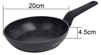 Patelnia, kolor czarny-marmurek, Ø20CM Klausber KB-7663