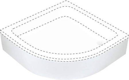 Osłona brodzika półokrągła 80 cm (KTU 032O) - Deante