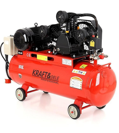 Kompresor olejowy 100L 3 Tłoki KD1477 + Seperator - KRAFT&DELE