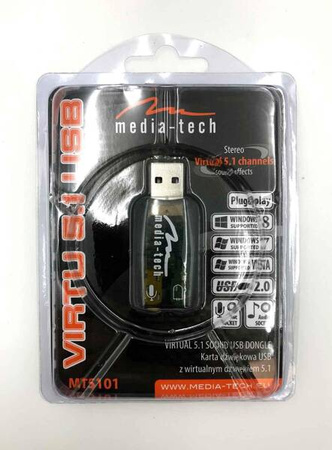 VIRTU 5.1 USB - Karta dźwiękowa USB oferująca wirtualny dźwięk 5.1