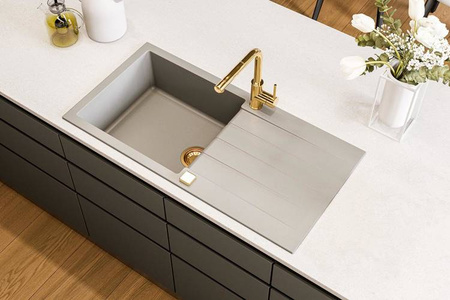 CADIT 50 kol. 91 CZARNY (1000x500) zlew Granital 1 kom. z syfonem POP-UP 3 1/2" ALVEUS (1140598)