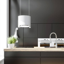 Okap kuchenny jak lampa cichy nowoczesny GLOBALO Arenoflow 39.4 White