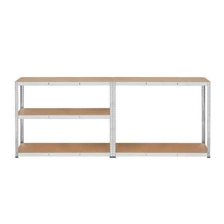Regał metalowy magazynowy 205x120x45 srebrny Rebel