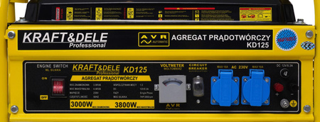 Agregat prądotwórczy 3800W 12/230V KD125 - KRAFT&DELE