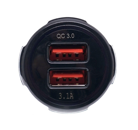 Ładowarka samochodowa QUICK CHARGE 2 porty USB KD1235 - KRAFT&DELE