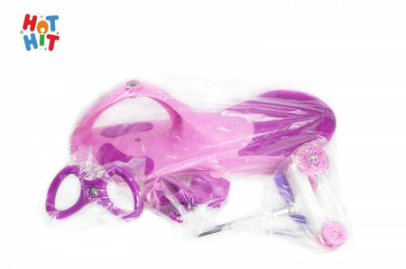 Jeździk Grawitacyjny Swing Car- Kauczukowe Koła LED różowy