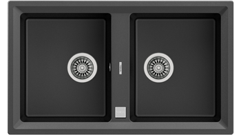 Zlewozmywak STONE 90 B-TG CIEMNY SZARY TEKA