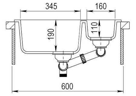 Zlewozmywak CLIVO 60 S-TQ TOPAZ TEKA