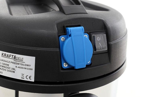 Odkurzacz przemysłowy 20L 1200W KD483 - KRAFT&DELE