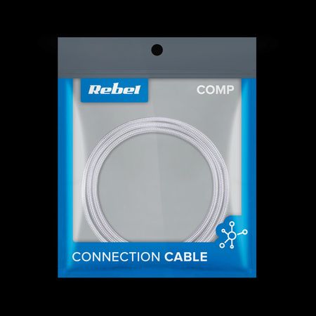 Kabel USB - USB typu C REBEL 50 cm biały
