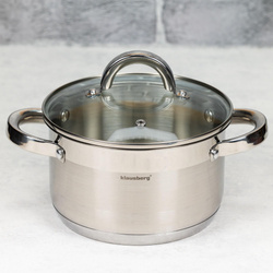 Garnek stal, Ø14cm 1l Klausber KB-7121