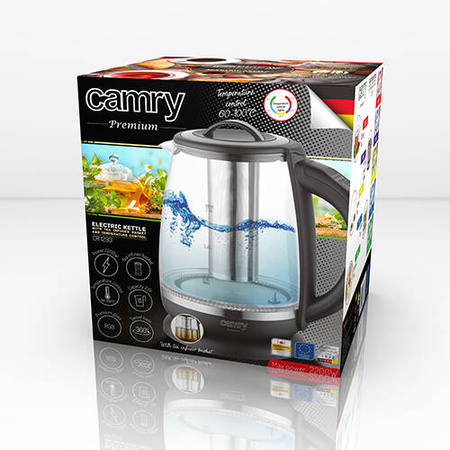 CR 1290 Czajnik szklany 2,0 L z zaparzaczem oraz regulacją temp.