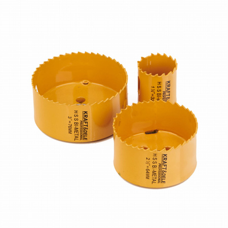 ZESTAW OTWORNIC DO DREWNA I METALU 17szt. 19-76mm + adapter KD10758 - KRAFT&DELE