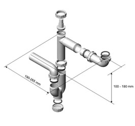 ALVEUS Syfon pojedynczy bez odpływu (1068989)