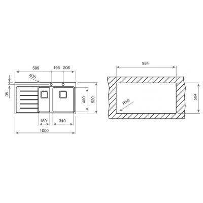 Zlewozmywak ZENIT RS15 1/2B 1D L TEKA