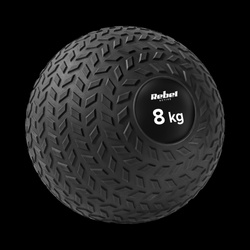 Mała piłka lekarska do ćwiczeń rehabilitacyjna Slam Ball 23cm 8kg, REBEL ACTIVE