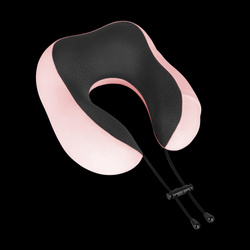 Poduszka turystyczna - podróżna z pianki MEMORY, REBEL ACTIVE , kolor różowy