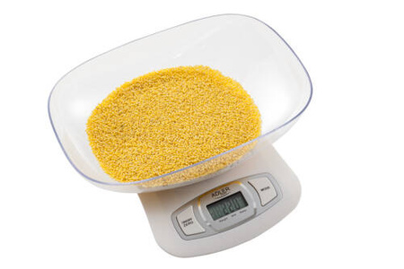 AD 3137 white Waga kuchenna z misą