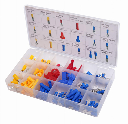 Zestaw konektorów izolowanych 160szt. KD10487 - KRAFT&DELE
