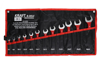 KLUCZE DWUSTRONNIE PŁASKIE 12el. KD10924 - KRAFT&DELE