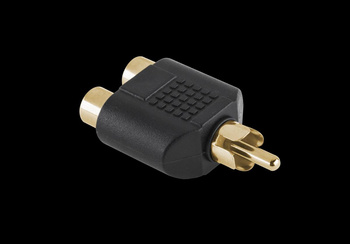 Złącze wt. RCA-2xgn.RCA GOLD