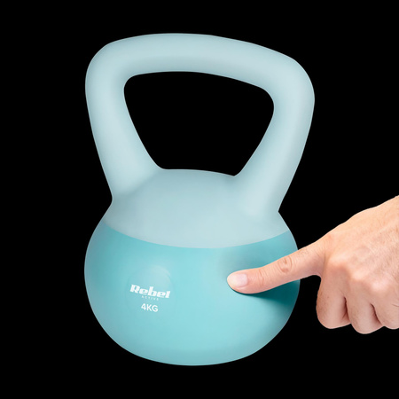 Soft Kettlebell miękki winylowy 4kg REBEL ACTIVE
