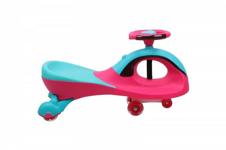 Jeździk Grawitacyjny Swing Car z muzyką i światłem róż-błękit
