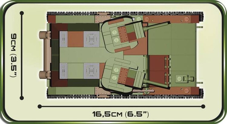 Klocki Small Army 400 elementów 7TP DW dwuwieżowy polski czołg lekki
