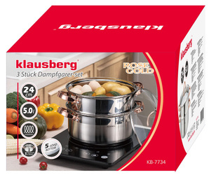 KB7734 Garnek do gotowania na parze 3 elm, 24cm, 5,0L KB-7734