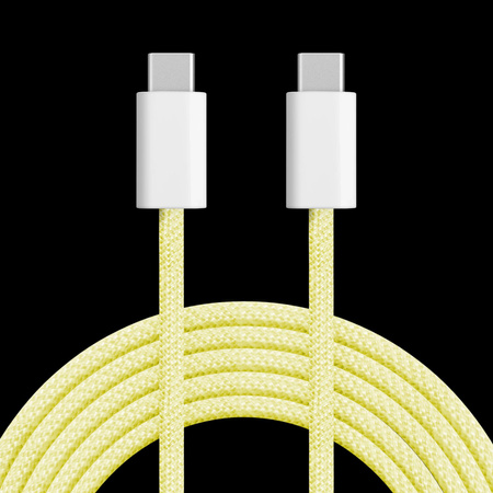 Kabel USB typu C - USB typu C 60 W 1 m żółty Kruger&Matz Basic