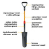 Szpadel do drenażu CAT K-Series D-Handle Drain Spade - wąski i długi (0841308101064) - Cat