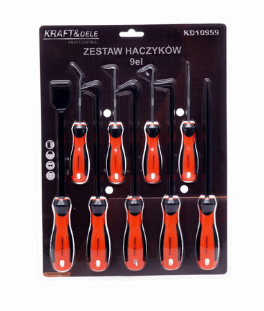 ZESTAW HACZYKÓW 9szt. KD10959 - KRAFT&DELE