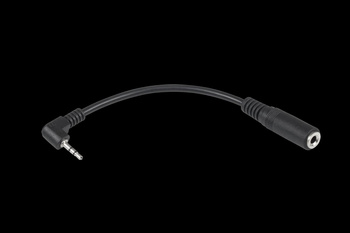 Złącze wt.2.5 kąt-gn.3.5 na kabelku (czarny)