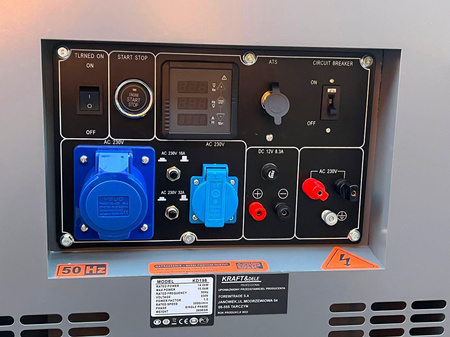 Agregat prądotwórczy jednofazowy DIESEL 14/15,5kW KD198 - KRAFT&DELE