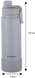 Kubek termiczny, szary, 720ml Klausberg KB-7638