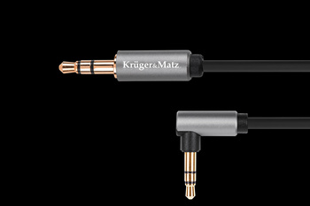 Kabel jack 3.5 wtyk kątowy stereo - 3.5 wtyk stereo 1.8m Kruger&Matz Basic